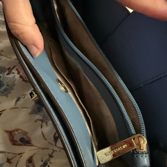 Michael Kors Blue Studded Crossbody Bag - Picture 2 of 3
